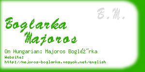 boglarka majoros business card